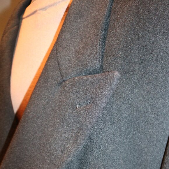Ron Chereskin Cashmere Blend Italy Size 46 Gray Long Coat Men Formal - Picture 2 of 15
